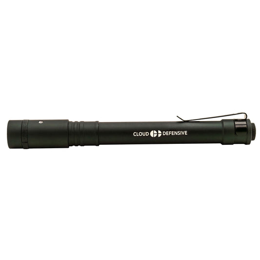 Cloud Defensive, Chicro XL Flashlight, 500 Lumens, Black, Includes Reversible Pocket Clip, 10870 Rechargeable Battery and USB-C Charging Cable